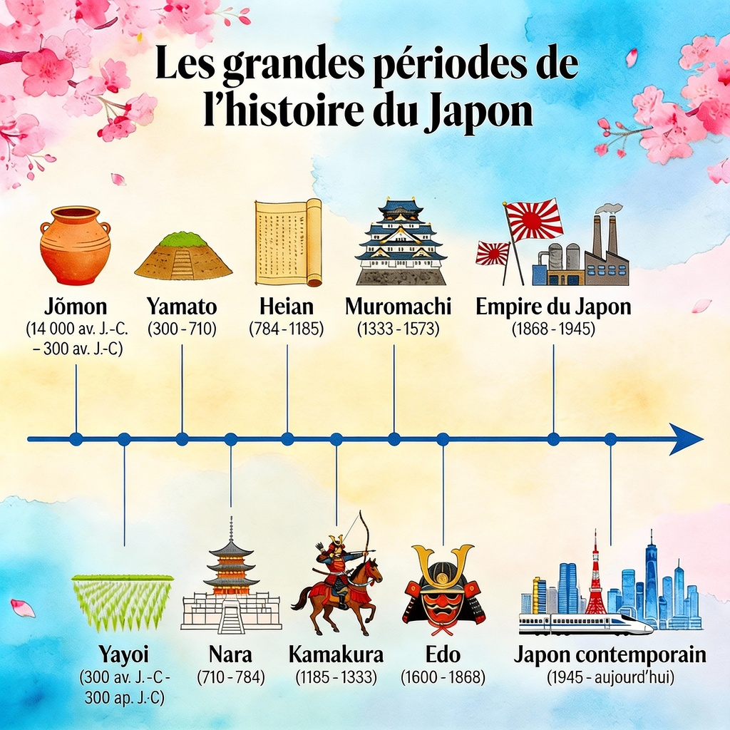 Grandes périodes de l’histoire du Japon